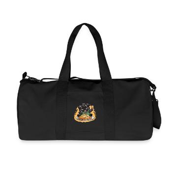 Pizza Panda Feier - Recycelte Canvas-Sporttasche von Stanley/Stella - Schwarz - Vorne