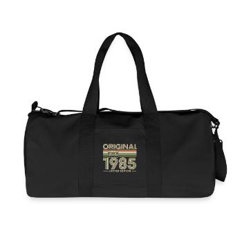 Originale Limited Edition Retro-Kassette von 1985 - Recycelte Canvas-Sporttasche von Stanley/Stella - Schwarz - Vorne