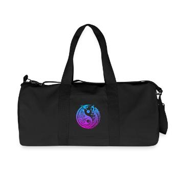 Dragon Yin Yang et Néon Phénix - Sac de sport en toile recyclée Stanley/Stella - noir - Devant