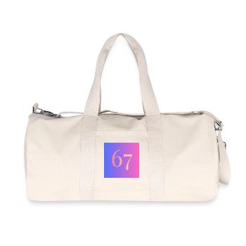 Black_White_Minimal_Modern_Beauty_Fashion_Brand - Recycelte Canvas-Sporttasche von Stanley/Stella - Naturweiß - Vorne