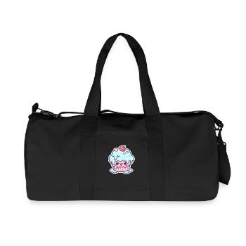 Kawaii Cupcake mit blauem Zuckerguss - Recycelte Canvas-Sporttasche von Stanley/Stella - Schwarz - Vorne