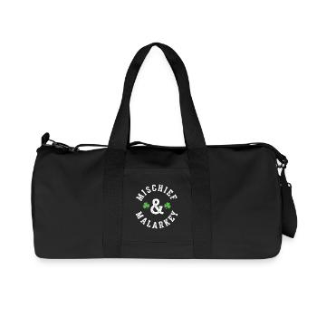 Mischief & Malarkey Shamrock Logo - Recycled Canvas Sports Bag by Stanley/Stella - black - Front