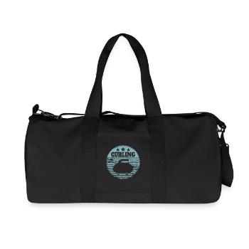 Sports d’hiver de Curling Stone Style Rétro Vintage - Sac de sport en toile recyclée Stanley/Stella - noir - Devant