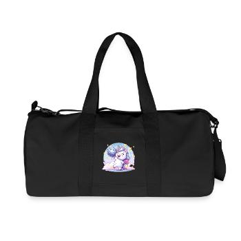 Pastel Unicorn Disco Party - Recycled Canvas Sports Bag by Stanley/Stella - black - Front