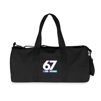 67 Néon Glitch Rétro, six-seven - Sac de sport en toile recyclée Stanley/Stella - noir - Devant