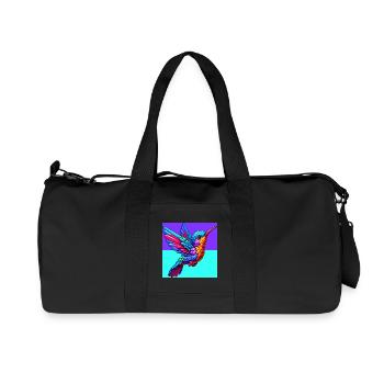 Kolibri - Recycelte Canvas-Sporttasche von Stanley/Stella - Schwarz - Vorne