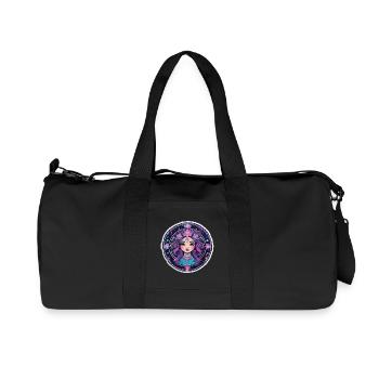 Femme astrale florale - Sac de sport en toile recyclée Stanley/Stella - noir - Devant