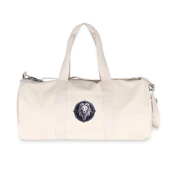 Cosmic Leo Round Astral Pattern - Recycled Canvas Sports Bag by Stanley/Stella - natural - Front