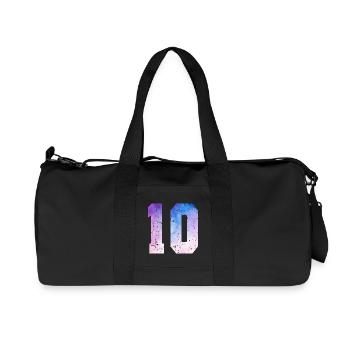 Ausgabe 10 – 10-jähriges Jubiläumsgeschenk - Recycelte Canvas-Sporttasche von Stanley/Stella - Schwarz - Vorne