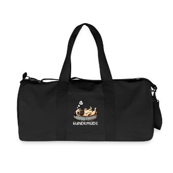 Hundemüde Mops Möpse Mopsbesitzer Mopsliebhaber  - Recycelte Canvas-Sporttasche von Stanley/Stella - Schwarz - Vorne