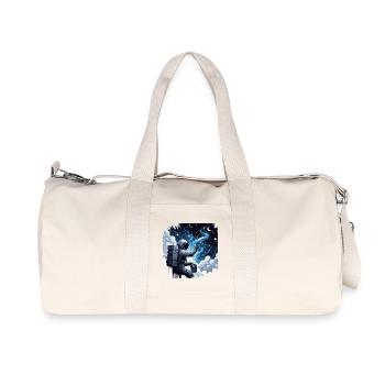 Astronaut malt die Nacht: Kreativer Weltraum Maler - Recycelte Canvas-Sporttasche von Stanley/Stella - Naturweiß - Vorne