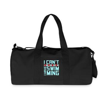 I Can't I Have Swimming Funny Swimmer Excuse - Recycled Canvas Sports Bag by Stanley/Stella - black - Front