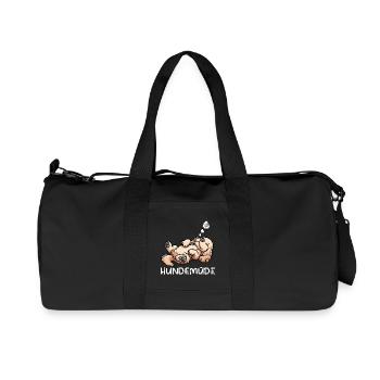 Hundemüde Cocker Spaniel Cockerhund Cockerbesitzer - Recycelte Canvas-Sporttasche von Stanley/Stella - Schwarz - Vorne