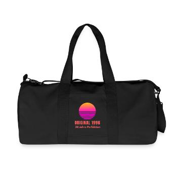 Original 1996 - 30 Jahre Perfektion Vintage Design - Recycelte Canvas-Sporttasche von Stanley/Stella - Schwarz - Vorne