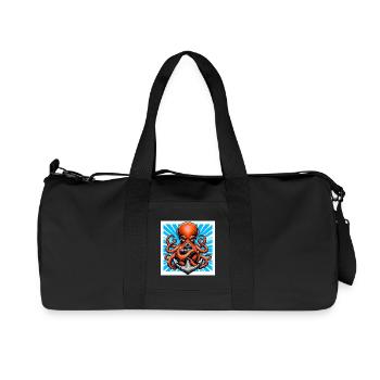 Un Poulpe embrasse une Ancre - Sac de sport en toile recyclée Stanley/Stella - noir - Devant