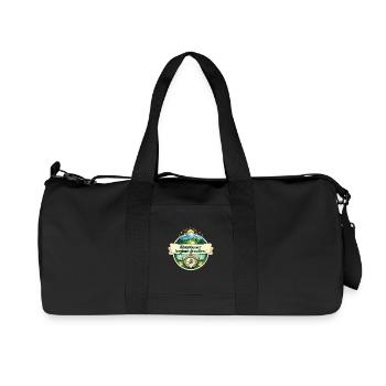 Abenteuer beginnt draußen – Naturkompass - Recycelte Canvas-Sporttasche von Stanley/Stella - Schwarz - Vorne