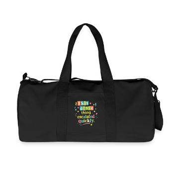 This dance quickly escalated - Recycled Canvas Sports Bag by Stanley/Stella - black - Front