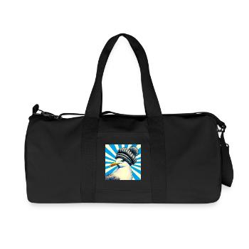 Möwe - Recycelte Canvas-Sporttasche von Stanley/Stella - Schwarz - Vorne