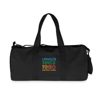 Vintage 1980 - Recycelte Canvas-Sporttasche von Stanley/Stella - Schwarz - Vorne