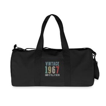 Vintage 1967 - Recycelte Canvas-Sporttasche von Stanley/Stella - Schwarz - Vorne