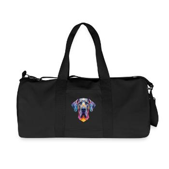 Dogue allemand - Sac de sport en toile recyclée Stanley/Stella - noir - Devant