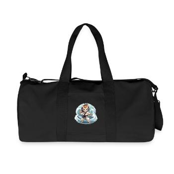 Wave fighter in karate gi - Recycled Canvas Sports Bag by Stanley/Stella - black - Front