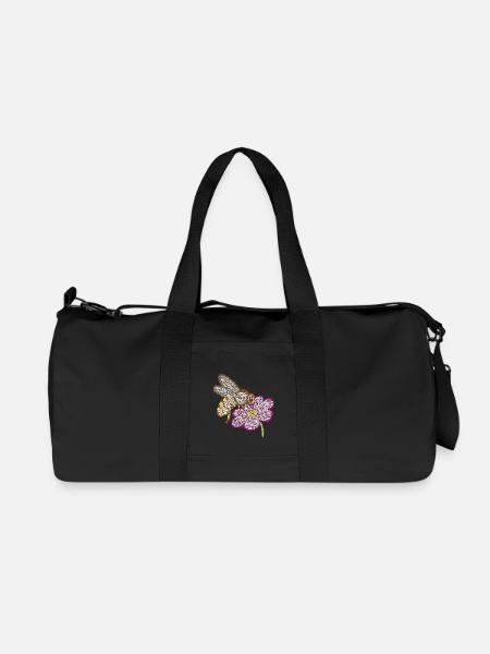 Zentangle Bee - Sac de sport en toile recyclée Stanley/Stella - noir
