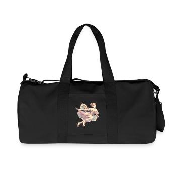 Figure skating in Art Nouveau style – pastel dream - Recycled Canvas Sports Bag by Stanley/Stella - black - Front