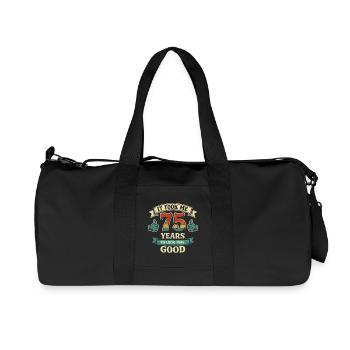75 Years To Be So Beautiful - Anniversary Humor - Recycled Canvas Sports Bag by Stanley/Stella - black - Front