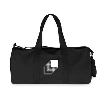 Style audacieux de bauhaus carré - Sac de sport en toile recyclée Stanley/Stella - noir - Devant