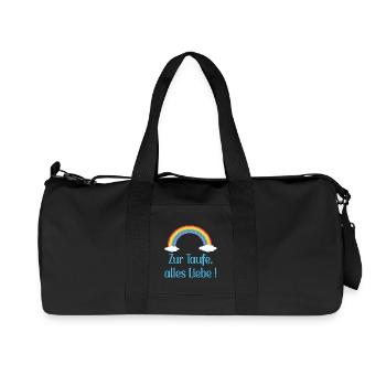 Baby Taufe Glückwünsche - Recycelte Canvas-Sporttasche von Stanley/Stella - Schwarz - Vorne