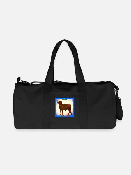 Stier - Recycelte Canvas-Sporttasche von Stanley/Stella - Schwarz