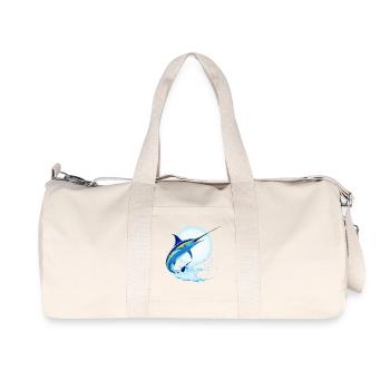 Marlin bleu Espadon sautant hors de l’océan - Sac de sport en toile recyclée Stanley/Stella - blanc naturel - Devant