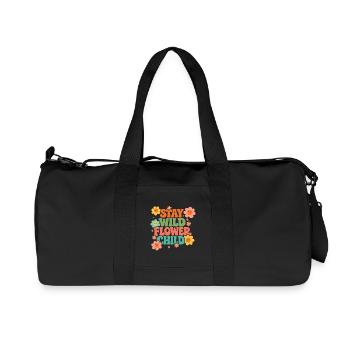 Reste l’enfant des fleurs sauvages - Sac de sport en toile recyclée Stanley/Stella - noir - Devant