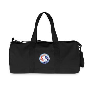 Koi YinYang Kreisdesign - Recycelte Canvas-Sporttasche von Stanley/Stella - Schwarz - Vorne