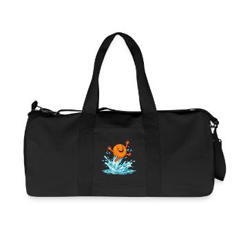 Vacances à la piscine à l’ambiance orange Orange Summer Vacation Ladies - Sac de sport en toile recyclée Stanley/Stella - noir - Devant