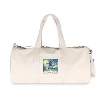 Ride Hard Drink Smart Bergspaß - Recycelte Canvas-Sporttasche von Stanley/Stella - Naturweiß - Vorne