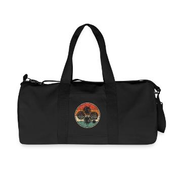Boccia and Petanque Vintage Graphic Boccia Balls - Recycled Canvas Sports Bag by Stanley/Stella - black - Front