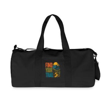 Mountains - Find Your Trail - Recycled Canvas Sports Bag by Stanley/Stella - black - Front