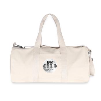 Wild child Adventures - Recycelte Canvas-Sporttasche von Stanley/Stella - Naturweiß - Vorne