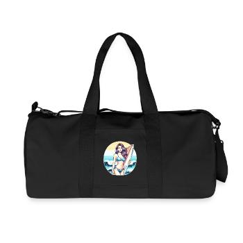 Surf Diva at Sunset - Recycled Canvas Sports Bag by Stanley/Stella - black - Front