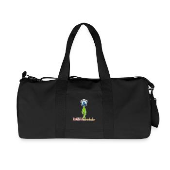 Kabeljau Alien Fisch Humor Geschenk für Angler - Recycelte Canvas-Sporttasche von Stanley/Stella - Schwarz - Vorne