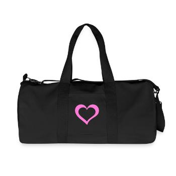 Cœur - Sac de sport en toile recyclée Stanley/Stella - noir - Devant