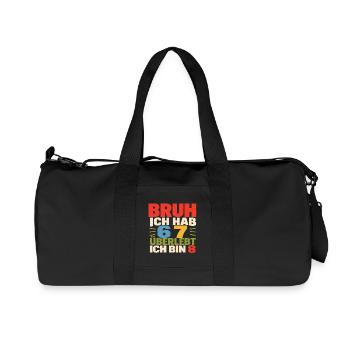 Bruh I Survived Now Eight Birthday - Recycelte Canvas-Sporttasche von Stanley/Stella - Schwarz - Vorne