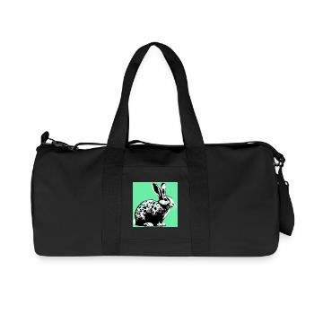 lapin - Sac de sport en toile recyclée Stanley/Stella - noir - Devant