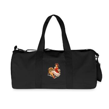 Rockabilly Pin-Up Girl im 50s Retro Diner - Recycelte Canvas-Sporttasche von Stanley/Stella - Schwarz - Vorne