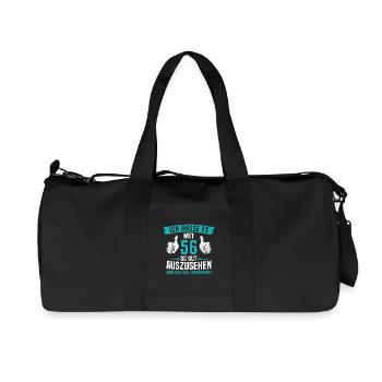 56 Jahre 56. Geburtstag Mann Frau 56 Jahre - Recycelte Canvas-Sporttasche von Stanley/Stella - Schwarz - Vorne