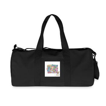 Hallo Freunde Spass und Farbe - Recycelte Canvas-Sporttasche von Stanley/Stella - Schwarz - Vorne