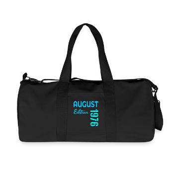 August 1976 - 50th birthday - Recycled Canvas Sports Bag by Stanley/Stella - black - Front
