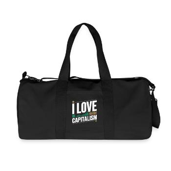 I Love Capitalism Unternehmer Aktien Kapitalismus - Recycelte Canvas-Sporttasche von Stanley/Stella - Schwarz - Vorne
